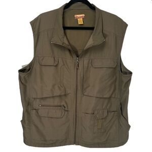 R&R Outdoors Army Green Utility Fishing Vest Size XL